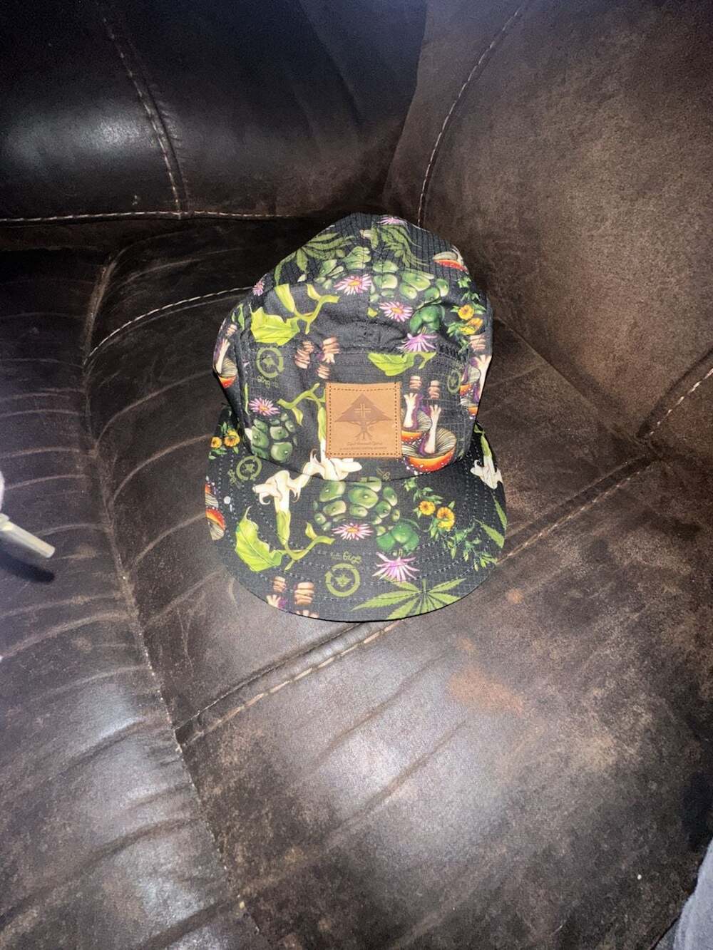 LRG Plantlife 5-Panel Adjustable Hat with All-Over Botanical Print